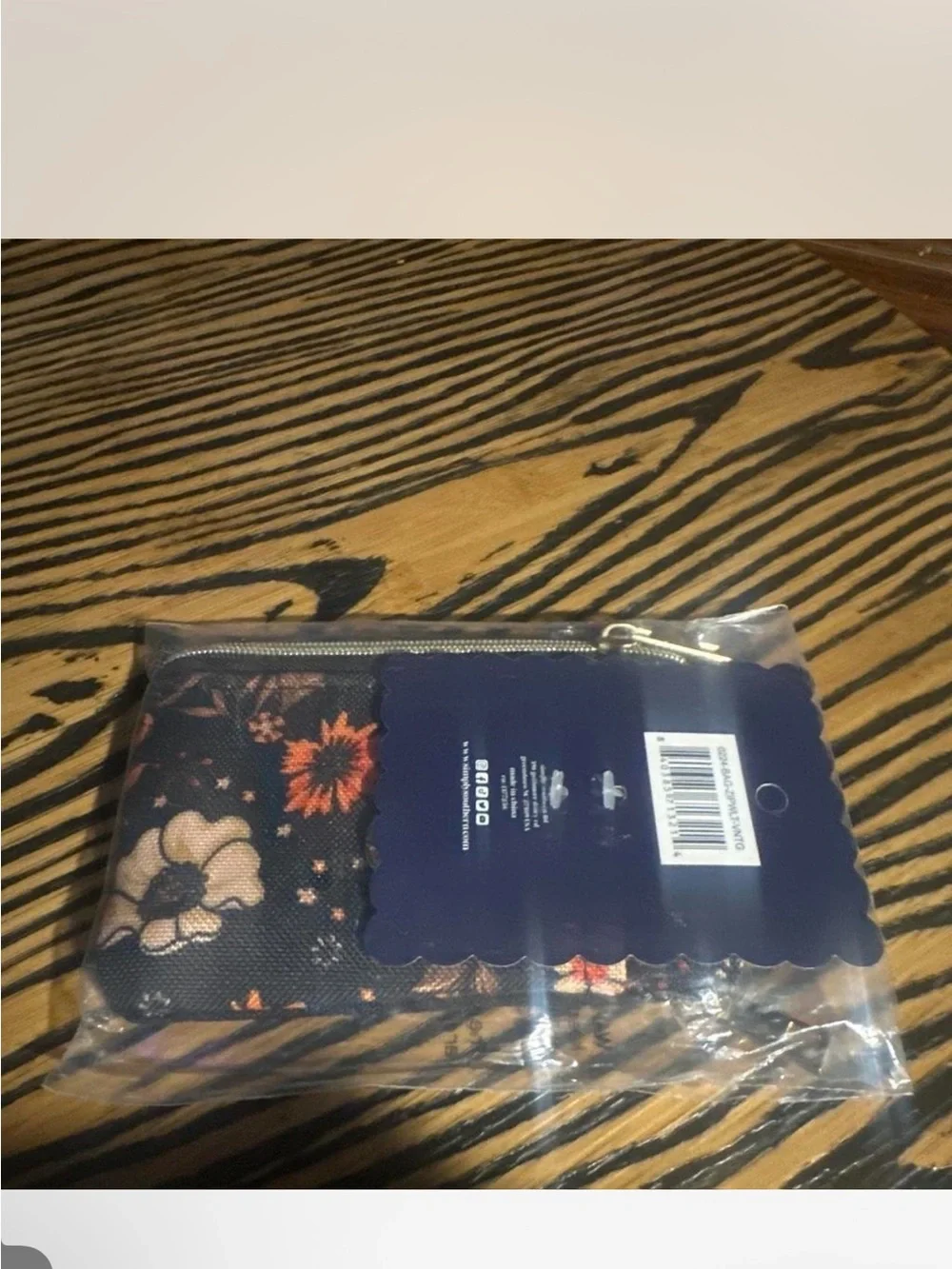 Floral Zip Card Wallet -